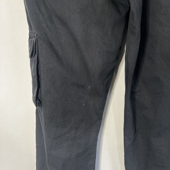 boohoo MAN Cargo Pants Black Flap Pocket Y2K Style Cotton Women's Size Small - Picture 4 of 11